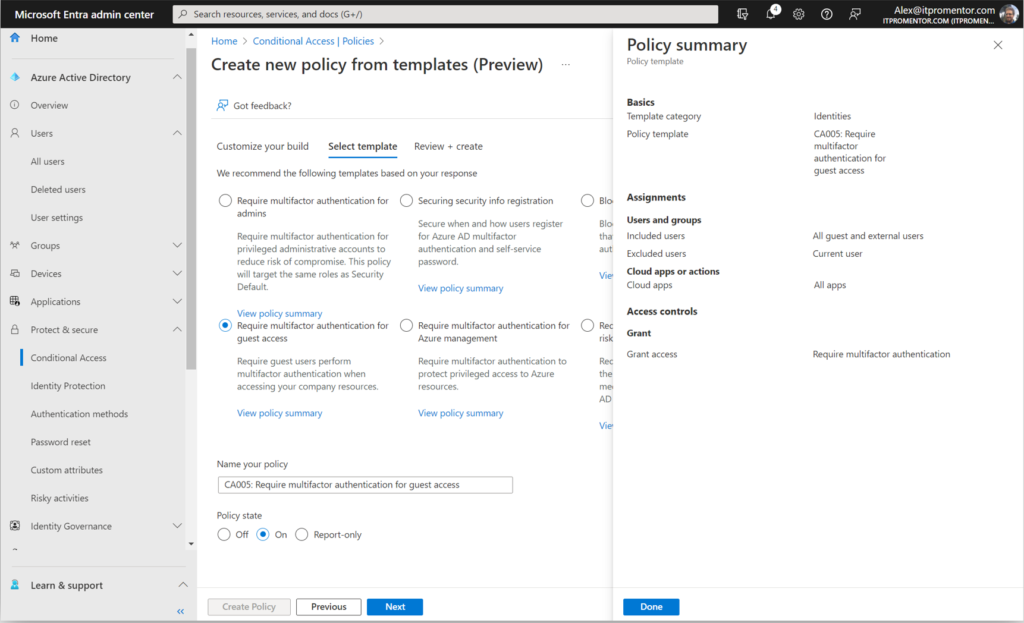 YubiKey setup in the context of a Microsoft 365 tenant